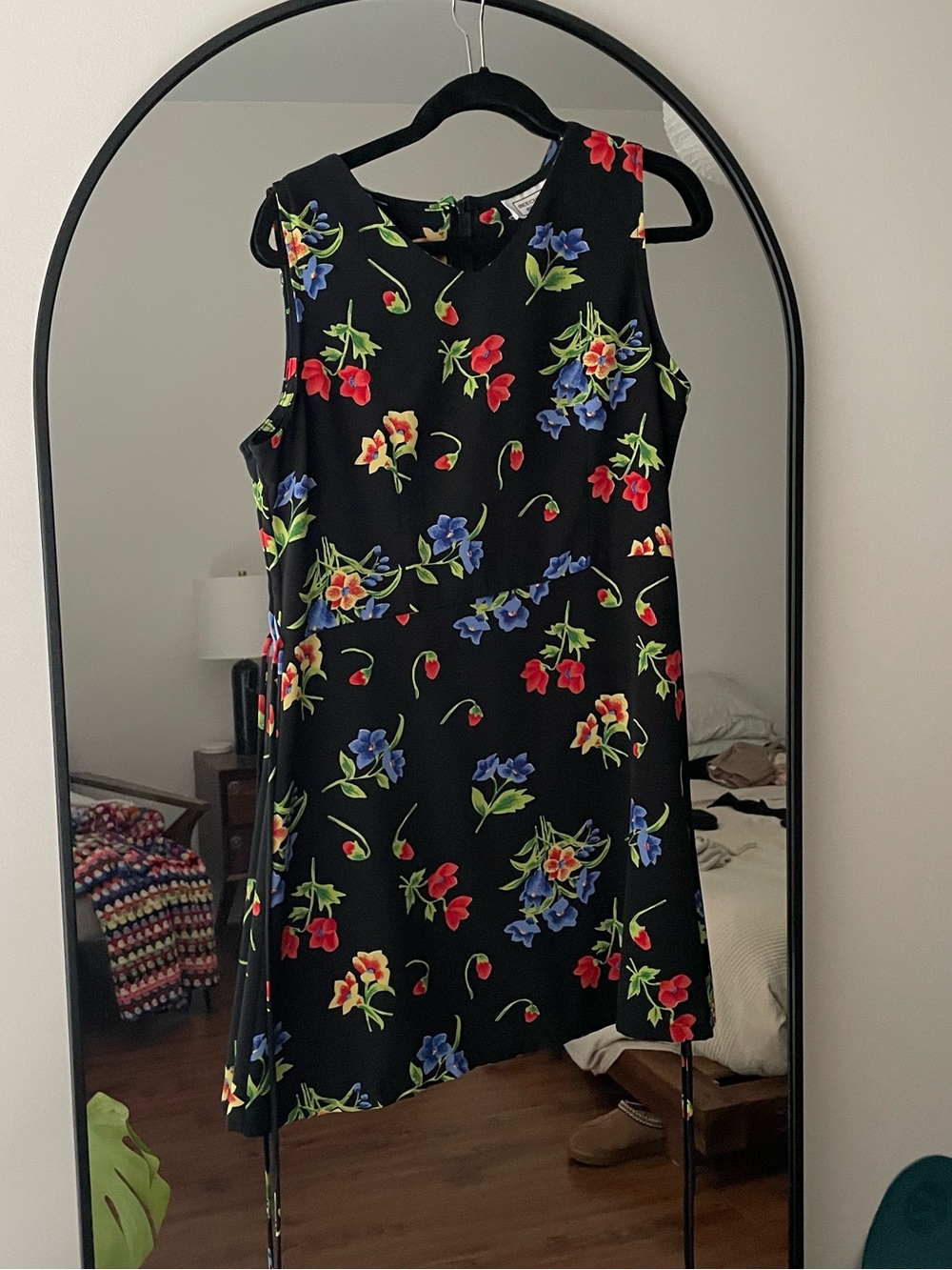 Vintage strawberry floral mini summer dress